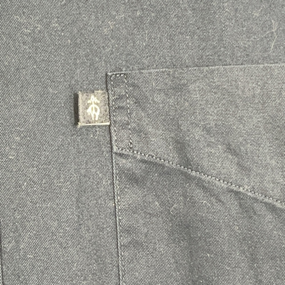 Brooks Brothers 346 Dress Button UP Shirt Mens XL Navy Blue Long Sleeve Preppy - Picture 3 of 10
